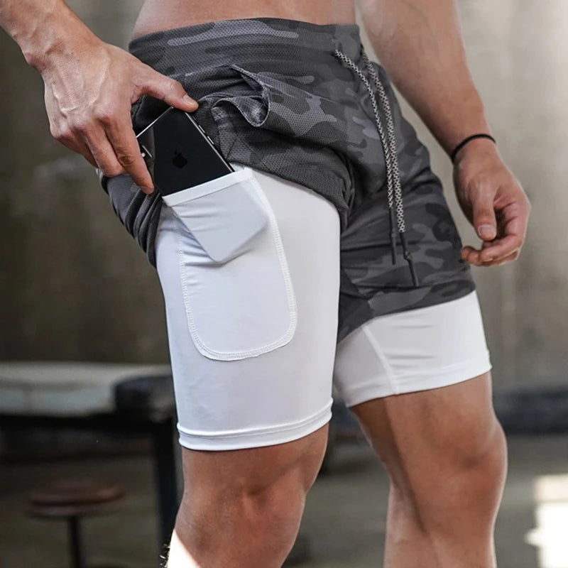 Men's 2 In 1 Quick Dry Performance Training Shorts