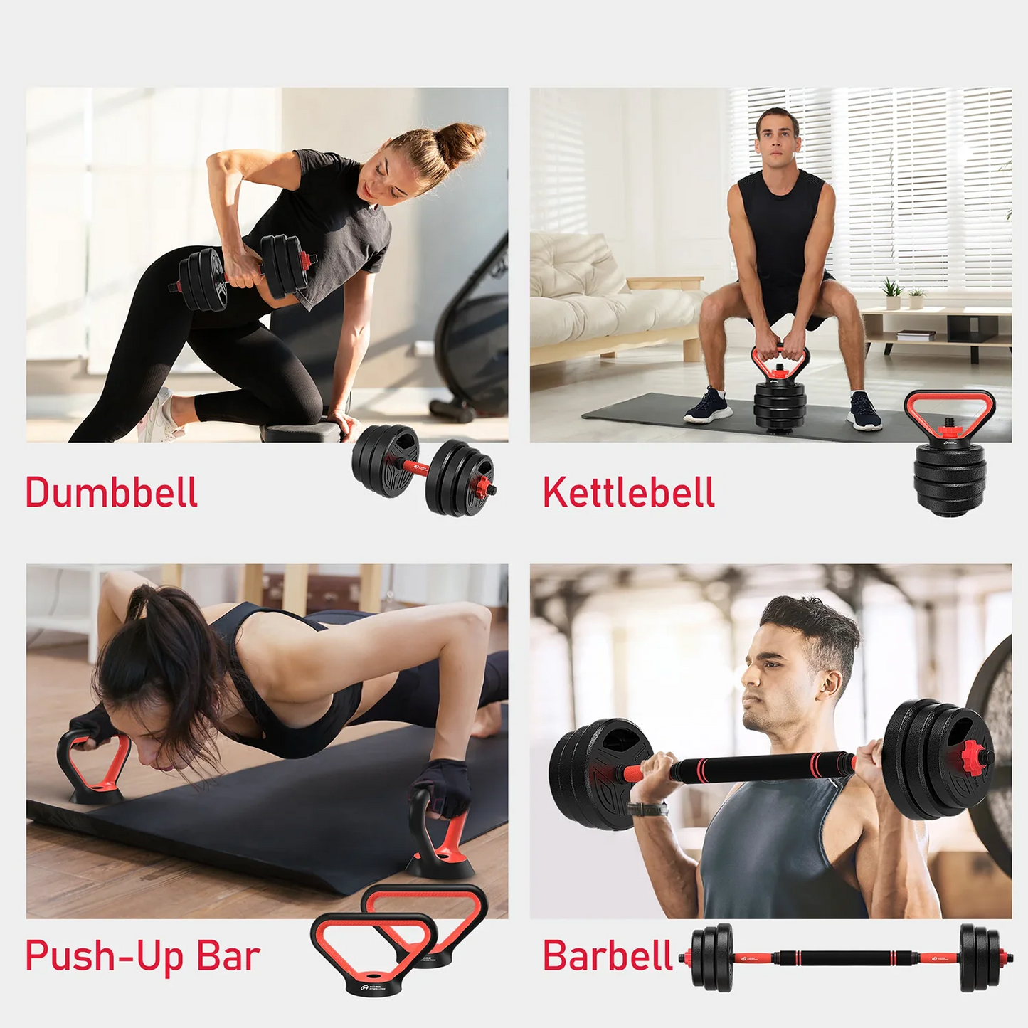 Adjustable and Versatile Free Weight Set – Complete Home Gym in One Compact Kit
