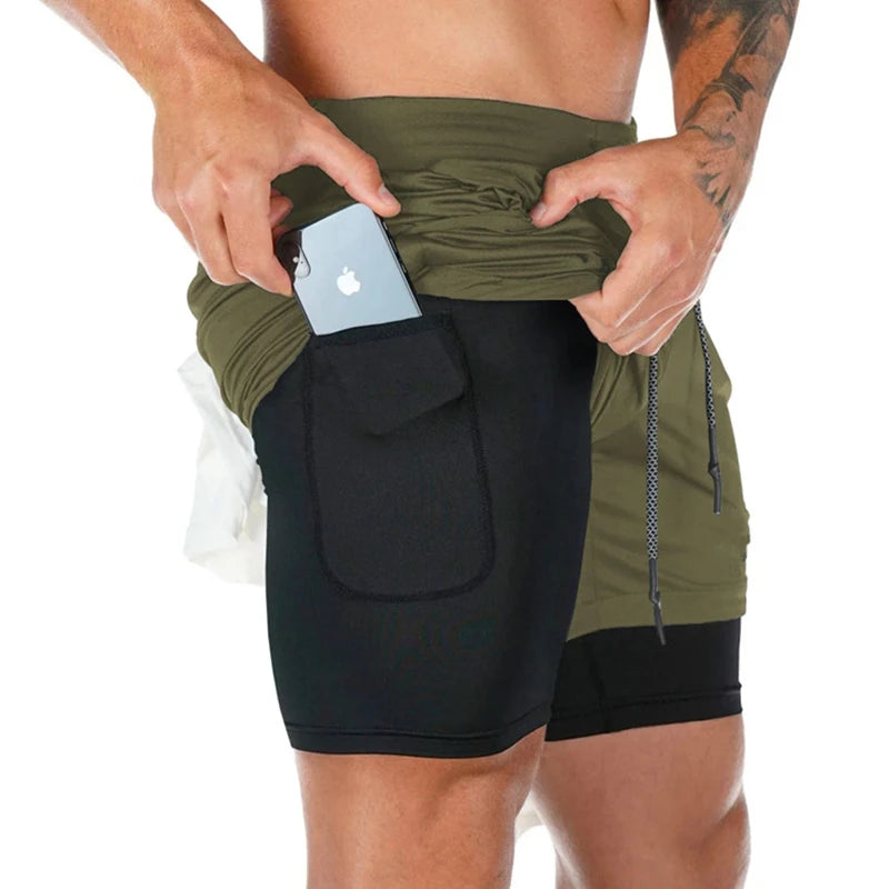 Men's 2 In 1 Quick Dry Performance Training Shorts