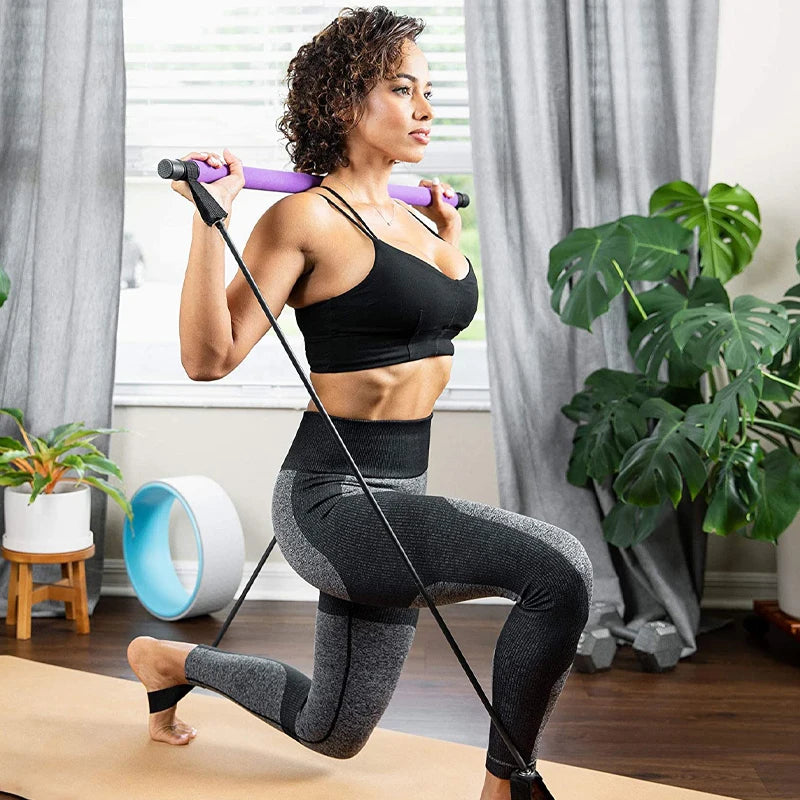 Multifunctional Pilates Resistance Bar & Band Set
