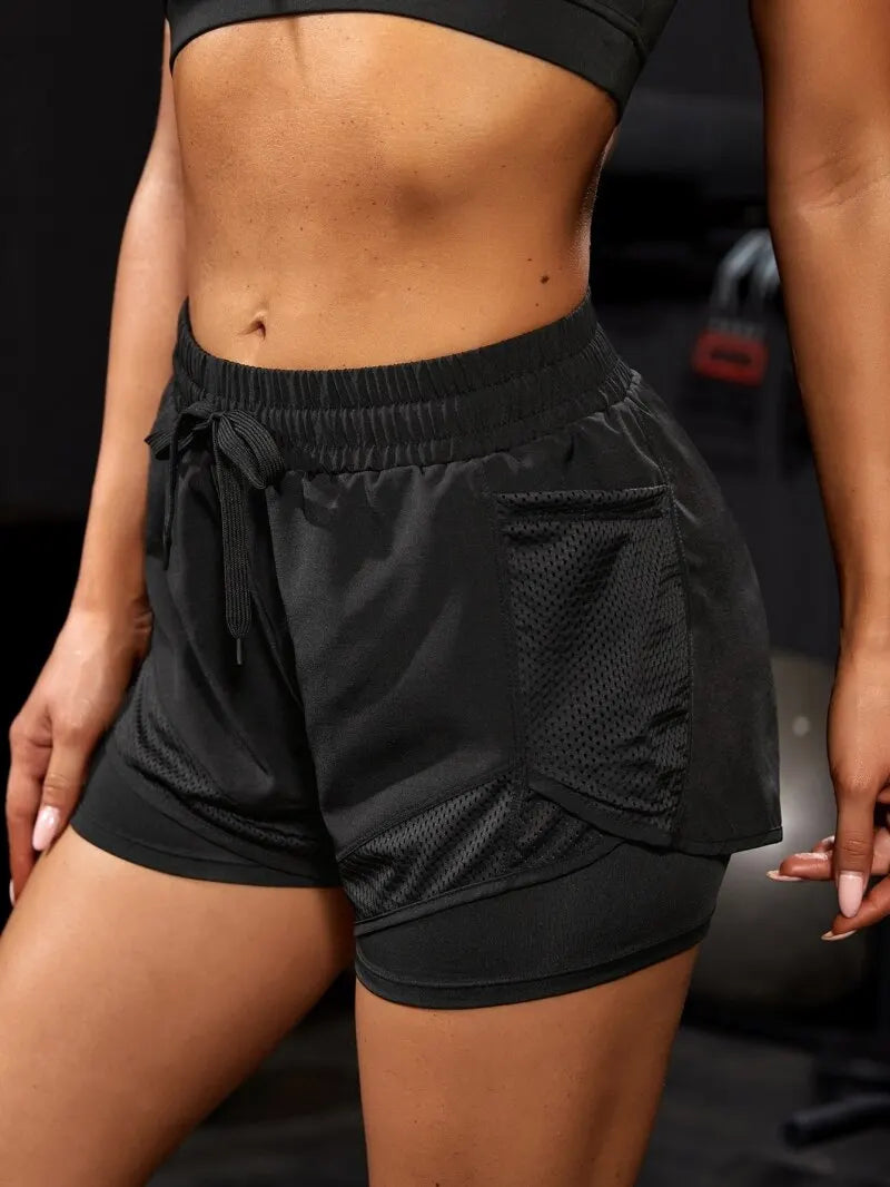High-performance Women’s 2-in-1 Fitness Shorts
