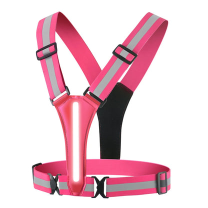 LED Light and Reflective Running Vest - USB Rechargeable