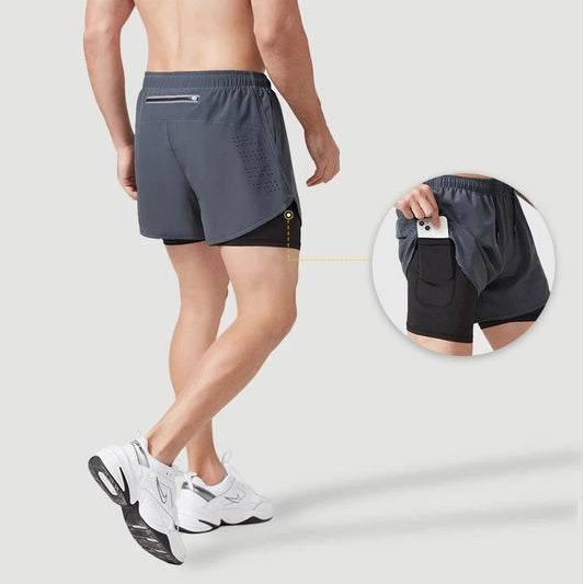Men's 2-in-1 Quick Drying Performance Running Shorts