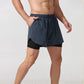Men's 2-in-1 Quick Drying Performance Running Shorts