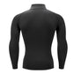 Sleek, body-contouring zip-up training top