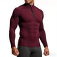 Sleek, body-contouring zip-up training top