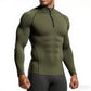Sleek, body-contouring zip-up training top