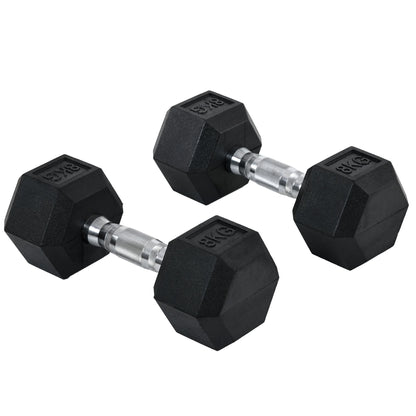 Premium Hex Dumbbell Set – Build Strength, Sculpt Muscle & Train Like a Pro (2 x 8kg)