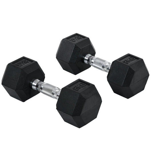 Premium Hex Dumbbell Set – Build Strength, Sculpt Muscle & Train Like a Pro (2 x 8kg)