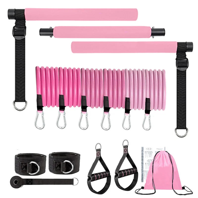 Multifunctional Pilates Resistance Bar & Band Set