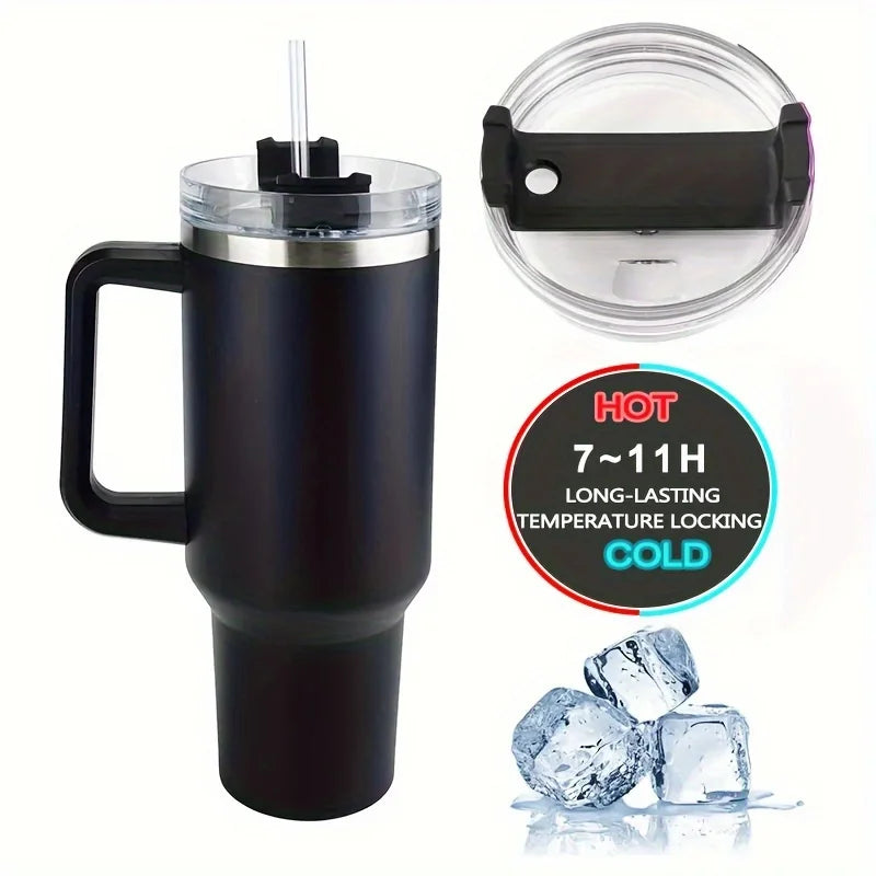 40oz Insulated Tumbler Flask with Straw